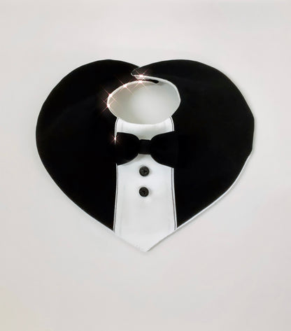 Baby Bibs:Tuxedo Black and White #035