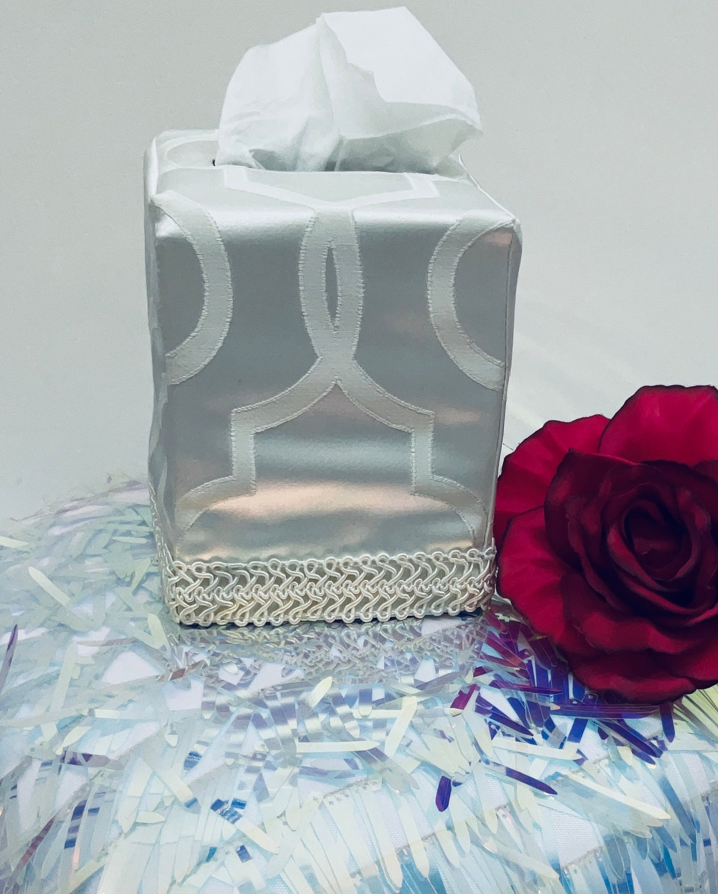 Bidral Pearl Trimming Tissue Box Cover