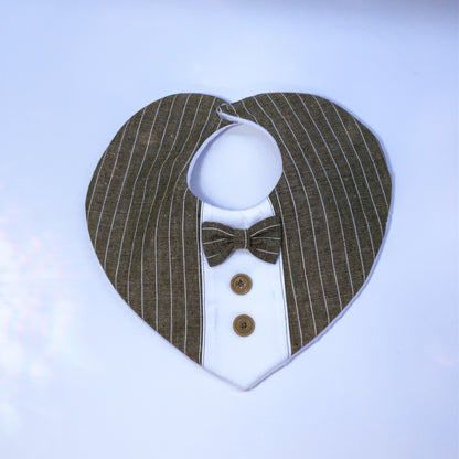 Baby Bibs:Brown and White #038