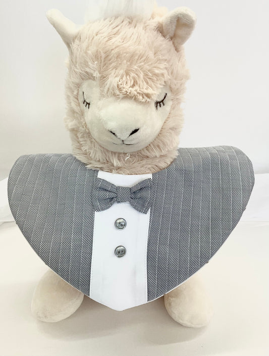 Baby essential:Baby Bibs Gray and White #036