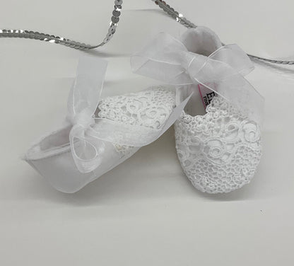 Leticia’s:Booties White Silk Lace Organza Ribbon #373