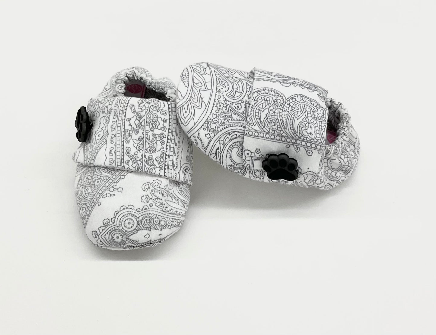 Sneackers:Gray Print Foot Button #370;