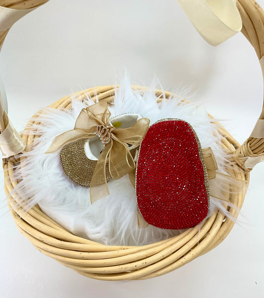 Luby Button:Gold and Red #963