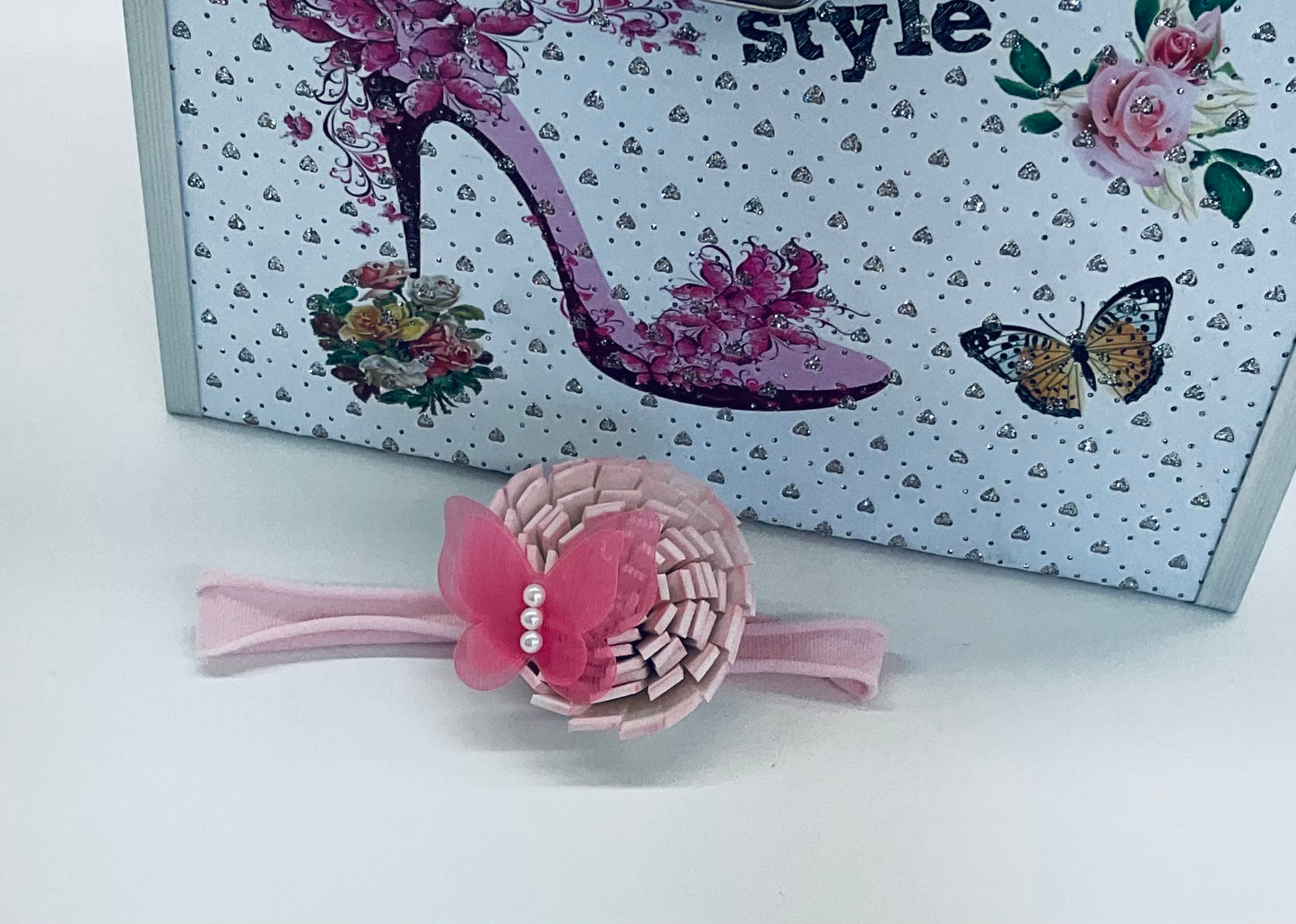 Headband:Pink Butterfly