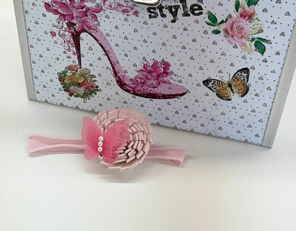 Headband:Pink Butterfly