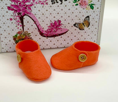 Baby Shoes:Coquette Orange #389