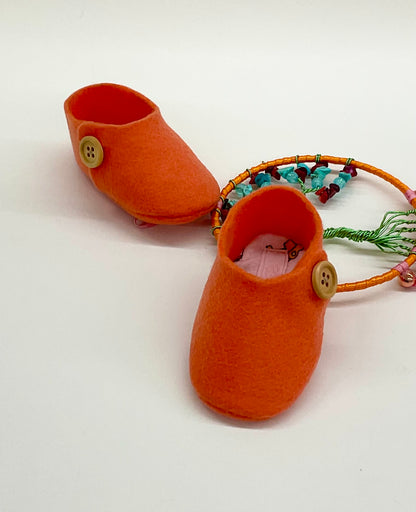 Baby Shoes:Coquette Orange #389