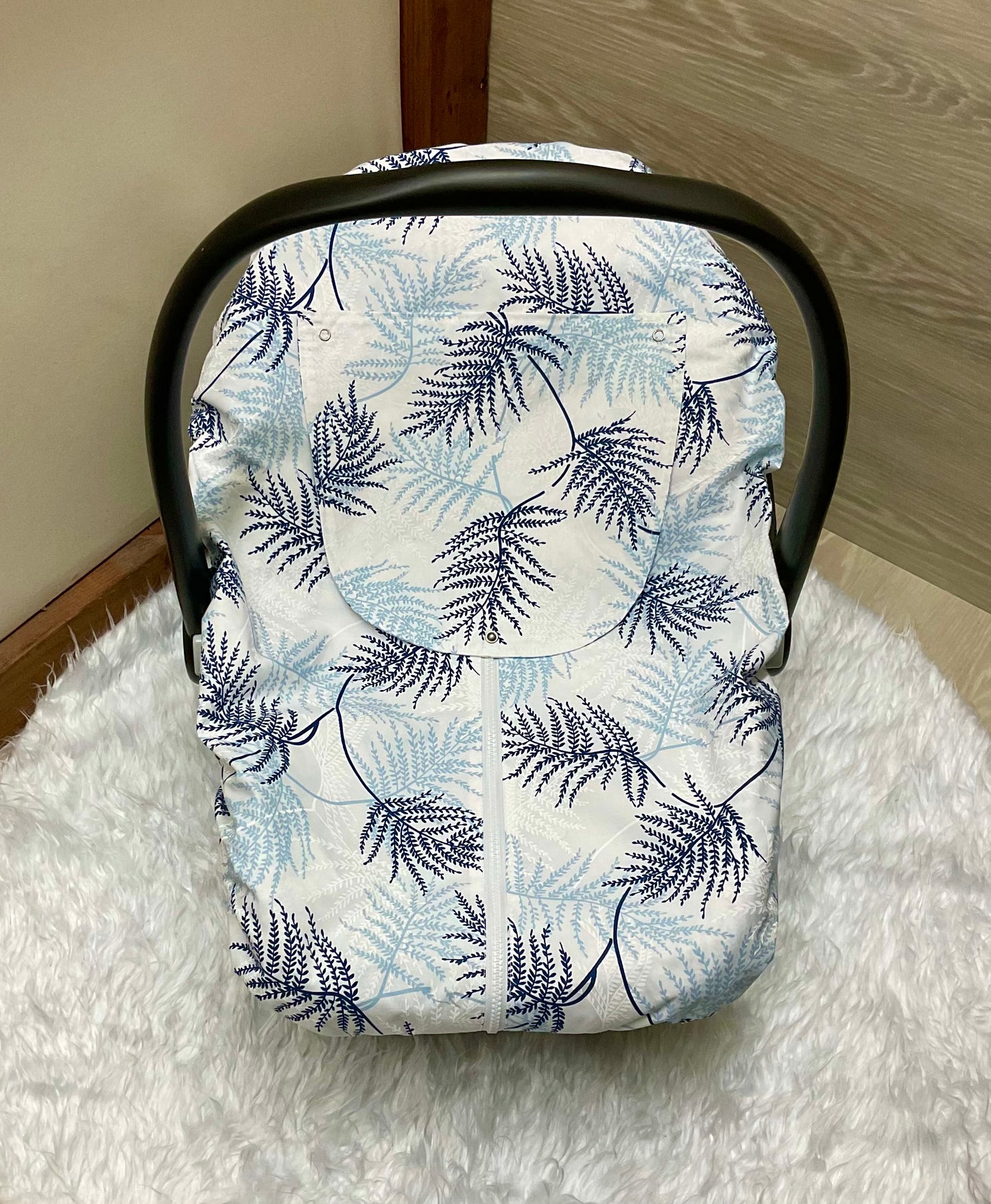 Baby Car Seat Cover:Laura Navy Blue