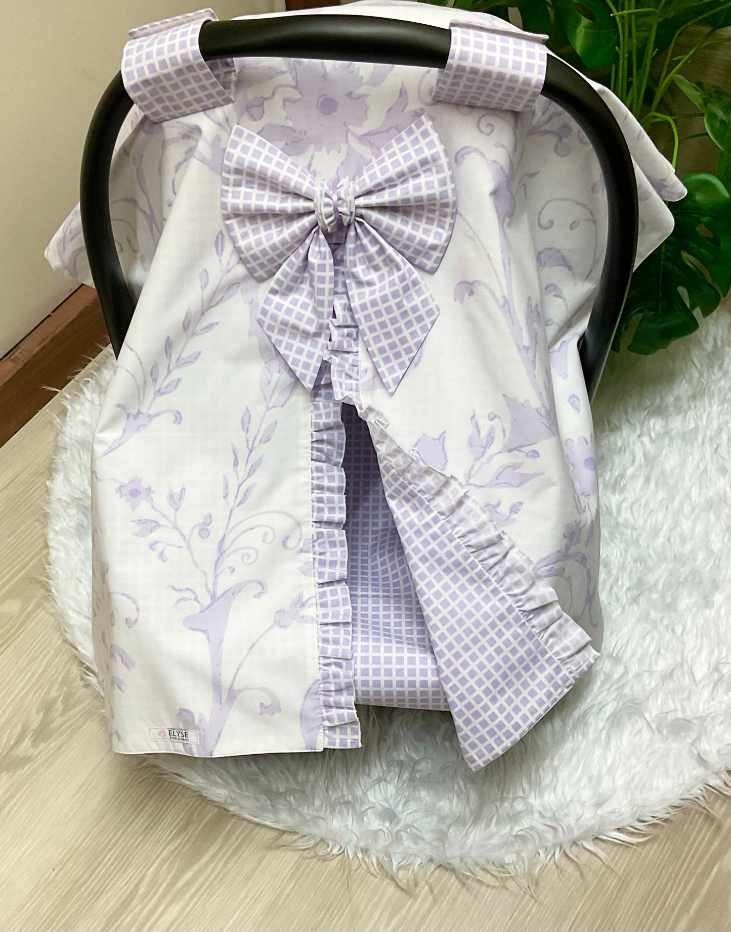 Baby Car Seat Cover:Aura Lavender