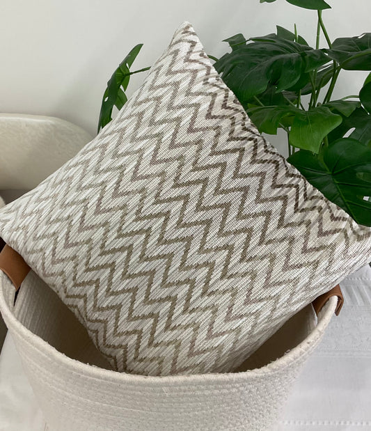 Pillow Cushion Cover:Zig Zag Chenille