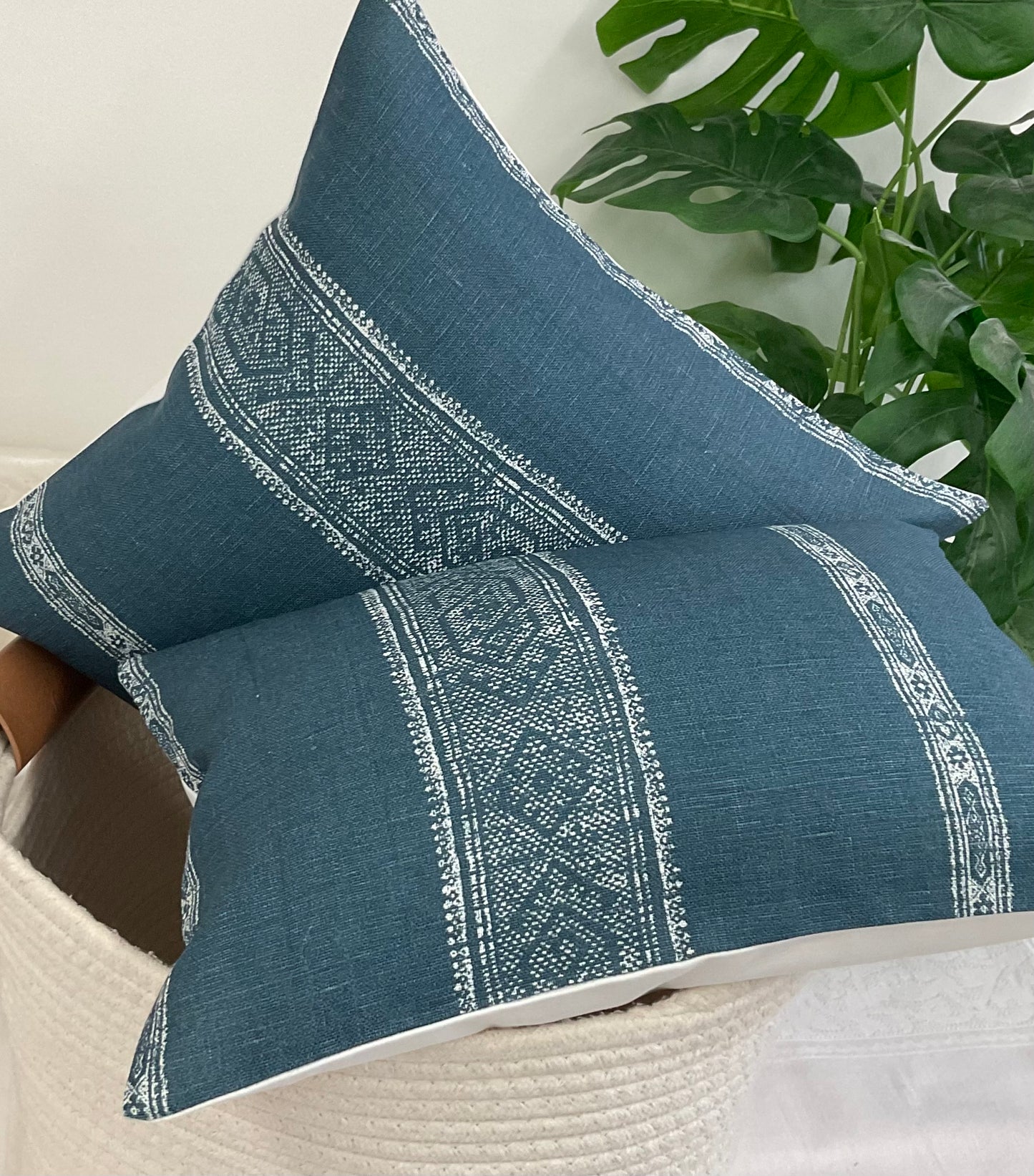 Pillow Cushion Cover:Patmos Stripe By Carolina Irving Textiles