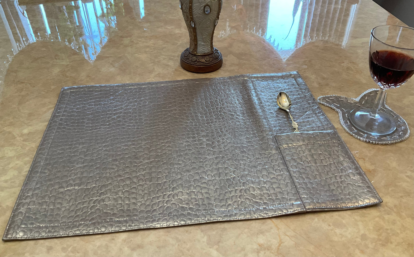 Placemat Gator Copper & Crocco Gold