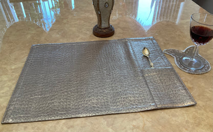 Placemat Gator Copper & Crocco Gold