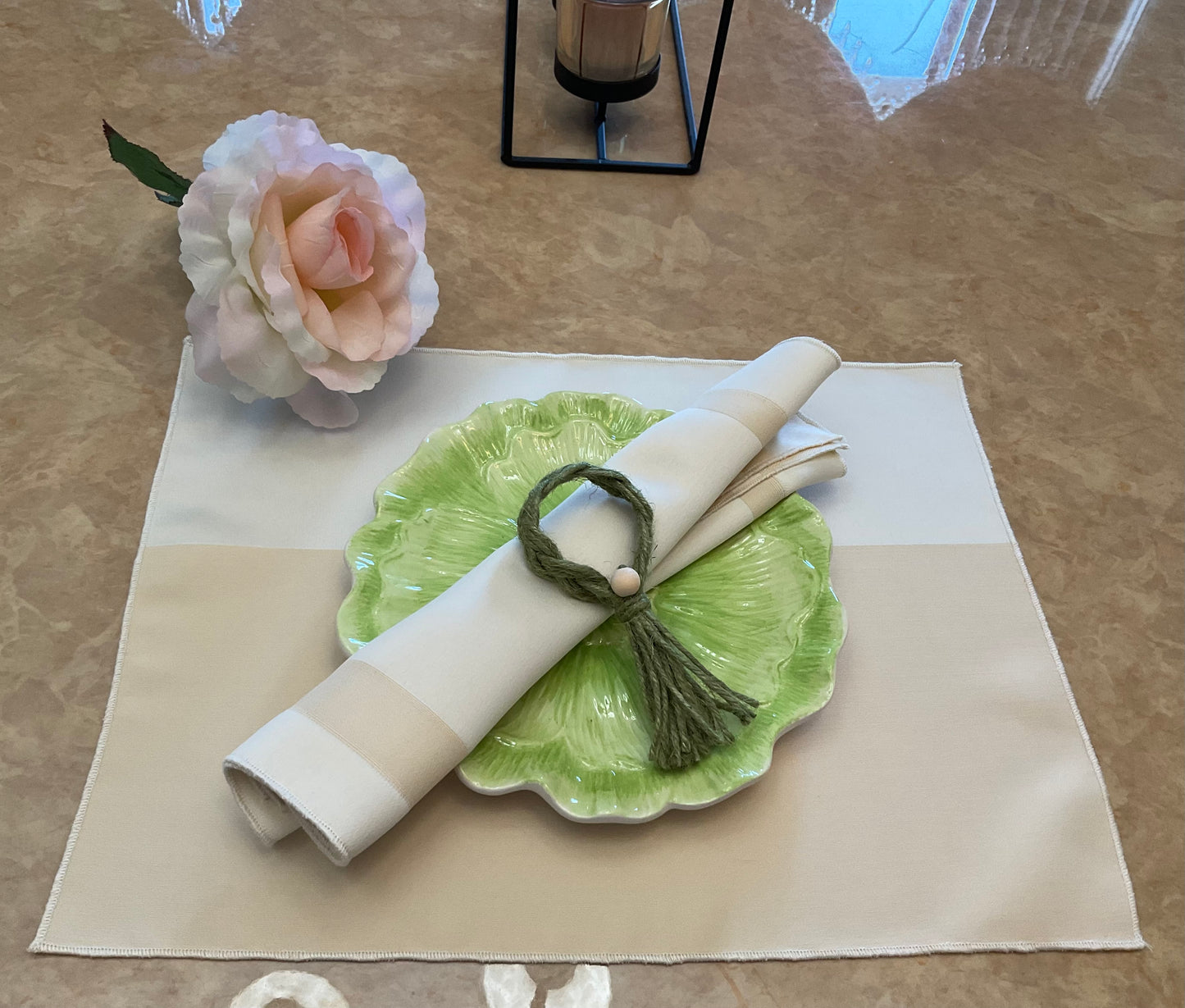 Napkin Holder Wooden Tassels