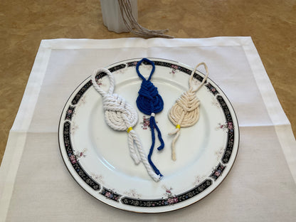 Macrame Napkin Holder Blue Pipa