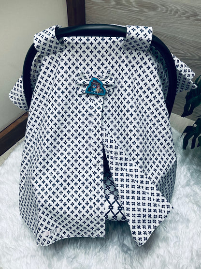 Baby Car Seat Cover:Sofi Blue Navy