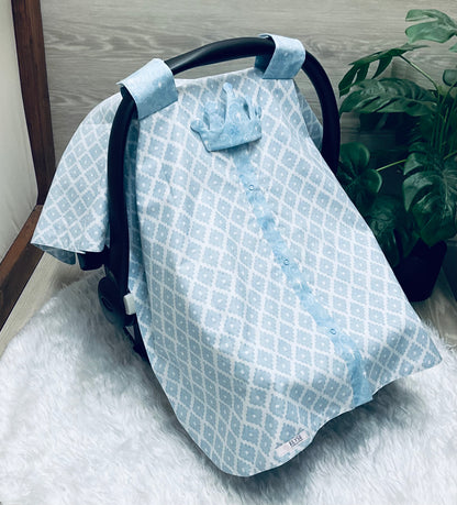 Baby Car Seat Cover:Carol Blue