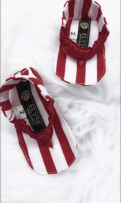 Valeria:Stripes White and Red #394